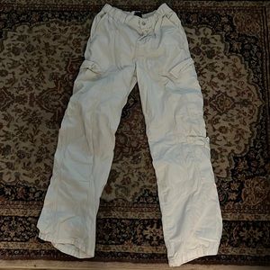 White cargo pants